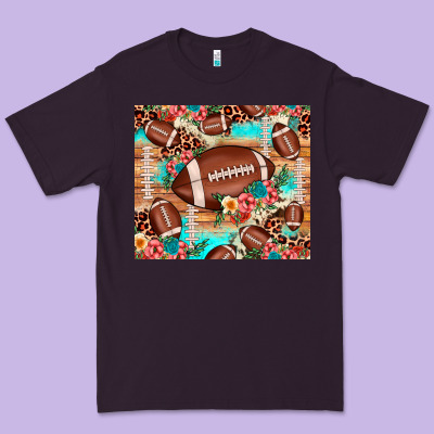 Football Leopard Cowhide Premium Tee Designed By Jahusdesignshop