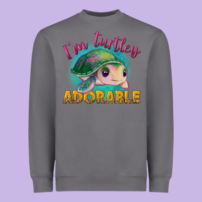 Im Turtley Adorable Heavyweight Sweatshirt Designed By Nancycooperartshop