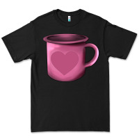 Black Valentine's Day heart mug Premium Tee - AdoDesignShop