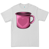 Dove Grey Valentine's Day heart mug Premium Tee - AdoDesignShop