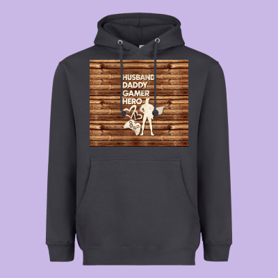 Husband Daddy Gamer Hero Heavyweight Hoodie Designed By Tumblerdesignbyshophia