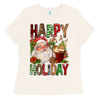 Bone happy holiday santa claus christmas Ladies Tee - FaDigitalArtStudio