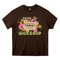 Chocolate Brown made to worship Heavy Core Tee - JahusDesignShop