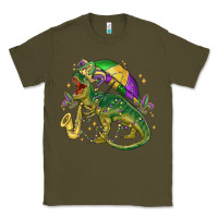 Army Green mardi gras tree rex Classic Tee - MaliasSmallBusiness