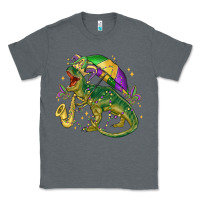 Charcoal Heather mardi gras tree rex Classic Tee - MaliasSmallBusiness