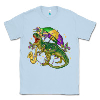 Dusty Blue mardi gras tree rex Classic Tee - MaliasSmallBusiness
