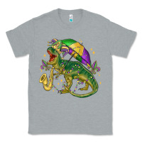 Heather Grey mardi gras tree rex Classic Tee - MaliasSmallBusiness
