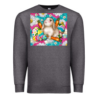 Charcoal Heather easter day rabbit Premium Sweatshirt - TumblerDesignByShophia