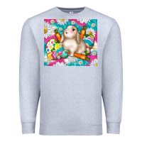 Heather Grey easter day rabbit Premium Sweatshirt - TumblerDesignByShophia