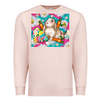 Pale Pink easter day rabbit Premium Sweatshirt - TumblerDesignByShophia