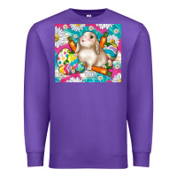 Purple easter day rabbit Premium Sweatshirt - TumblerDesignByShophia