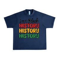 Navy i am black history Urban Heavy Tee - MaliasSmallBusiness