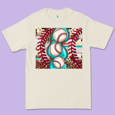 Baseball Leopard Cowhide Turquoise Premium Tee Designed By Jahusdesignshop
