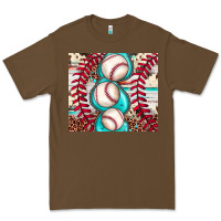 Cacao baseball leopard cowhide turquoise Premium Tee - JahusDesignShop