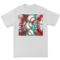 Dove Grey baseball leopard cowhide turquoise Premium Tee - JahusDesignShop