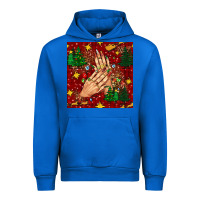 Cobalt christmas nails and trees with leopard and plaid seamless pattern bbs Urban Hoodie - BundleAndBundleShop