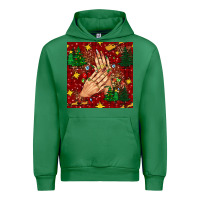 Emerald christmas nails and trees with leopard and plaid seamless pattern bbs Urban Hoodie - BundleAndBundleShop