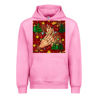 Fuchsia Pink christmas nails and trees with leopard and plaid seamless pattern bbs Urban Hoodie - BundleAndBundleShop