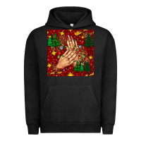 Pigment Black christmas nails and trees with leopard and plaid seamless pattern bbs Urban Hoodie - BundleAndBundleShop