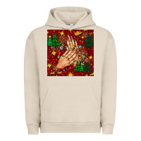 Pigment French Oak christmas nails and trees with leopard and plaid seamless pattern bbs Urban Hoodie - BundleAndBundleShop