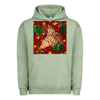 Pigment Oil Green christmas nails and trees with leopard and plaid seamless pattern bbs Urban Hoodie - BundleAndBundleShop