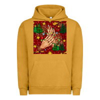 Pigment Peanut Butter christmas nails and trees with leopard and plaid seamless pattern bbs Urban Hoodie - BundleAndBundleShop