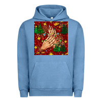 Pigment Pebble Blue christmas nails and trees with leopard and plaid seamless pattern bbs Urban Hoodie - BundleAndBundleShop