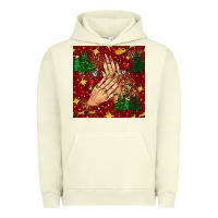 Pigment Pistachio christmas nails and trees with leopard and plaid seamless pattern bbs Urban Hoodie - BundleAndBundleShop