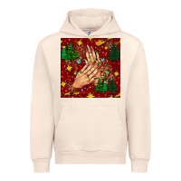 Sandshell christmas nails and trees with leopard and plaid seamless pattern bbs Urban Hoodie - BundleAndBundleShop