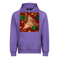 Tulip christmas nails and trees with leopard and plaid seamless pattern bbs Urban Hoodie - BundleAndBundleShop