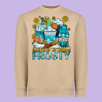Feeling A Little Frosty Coffee Cups Heavyweight Sweatshirt Designed By Nancycooperartshop