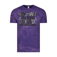 Cloud Purple in may we wear gray brain cancer awareness Vintage Tee - MaliasSmallBusiness