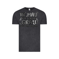 In May We Wear Gray Brain Cancer Awareness Vintage Tee | Teevron