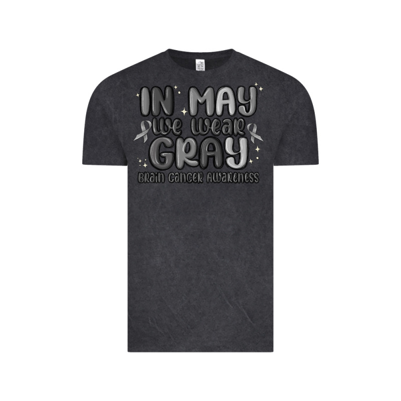 In May We Wear Gray Brain Cancer Awareness Vintage Tee by MaliasSmallBusiness | Teevron