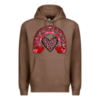 Chestnut valentines heart rainbow Premium Hoodie - JahusDesignShop