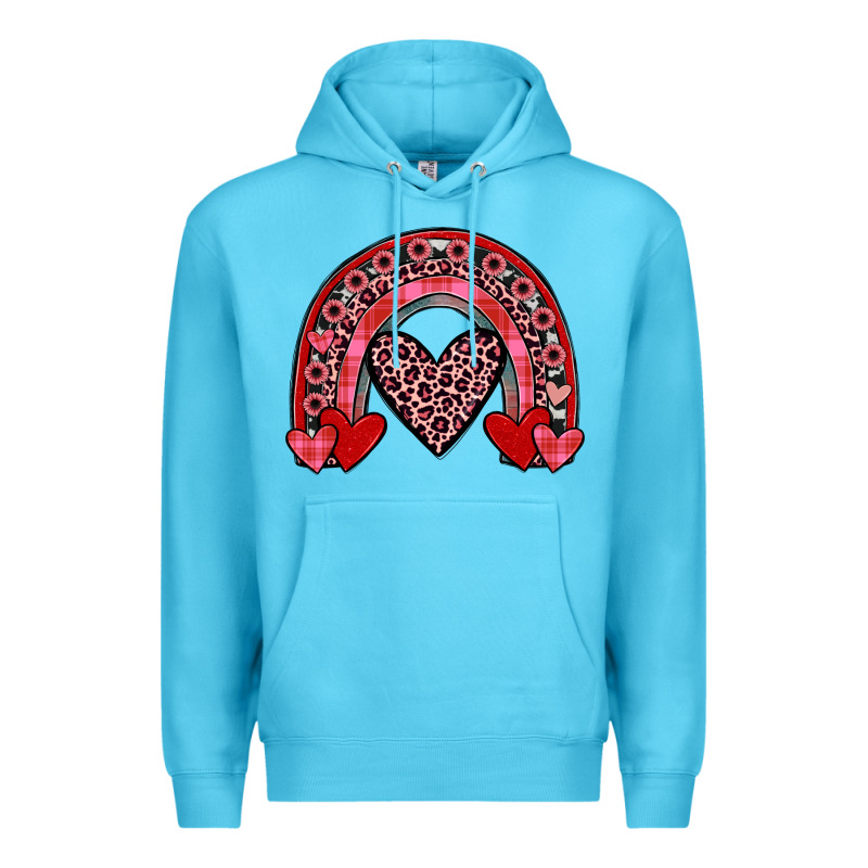 Valentines Heart Rainbow Premium Hoodie by JahusDesignShop | Teevron