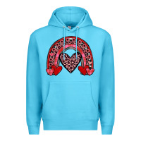 Ocean Blue valentines heart rainbow Premium Hoodie - JahusDesignShop