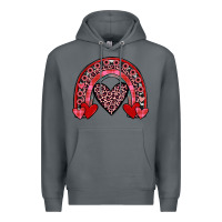 Rock valentines heart rainbow Premium Hoodie - JahusDesignShop