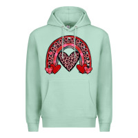 Seafoam valentines heart rainbow Premium Hoodie - JahusDesignShop