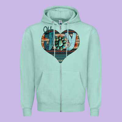 Joy Christmas Zipper Hoodie Designed By Bettercallsaul