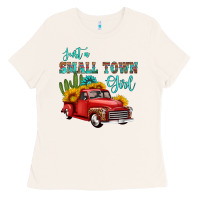 Bone just a small town girl with car Ladies Tee - HRA Design Shop