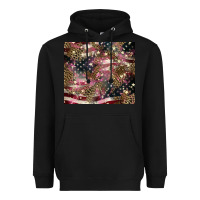Black American flag leopard pinktumbler Heavyweight Hoodie - HowdyJamesFarm