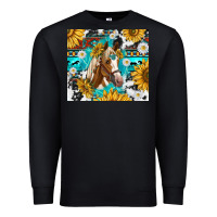 Black cowhide aztec horse Premium Sweatshirt - TumblerDesignByShophia