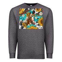 Charcoal Heather cowhide aztec horse Premium Sweatshirt - TumblerDesignByShophia