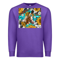 Purple cowhide aztec horse Premium Sweatshirt - TumblerDesignByShophia