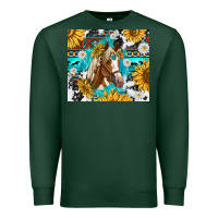 Sports Green cowhide aztec horse Premium Sweatshirt - TumblerDesignByShophia