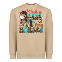 Mushroom just a girl who loves horses Heavyweight Sweatshirt - NancyCooperArtShop