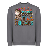 Storm just a girl who loves horses Heavyweight Sweatshirt - NancyCooperArtShop