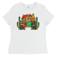 White cinco de mayo truck Ladies Tee - RacoonDesign