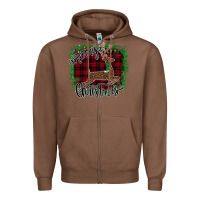 Chestnut Merry Christmas Deer Zipper Hoodie - Bettercallsaul